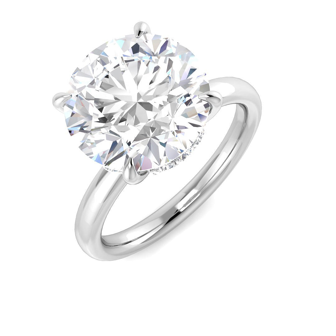 Engagement Lab-Grown Diamond Ring 5.18ct–5.22ct – SR5642 – 18k White Gold