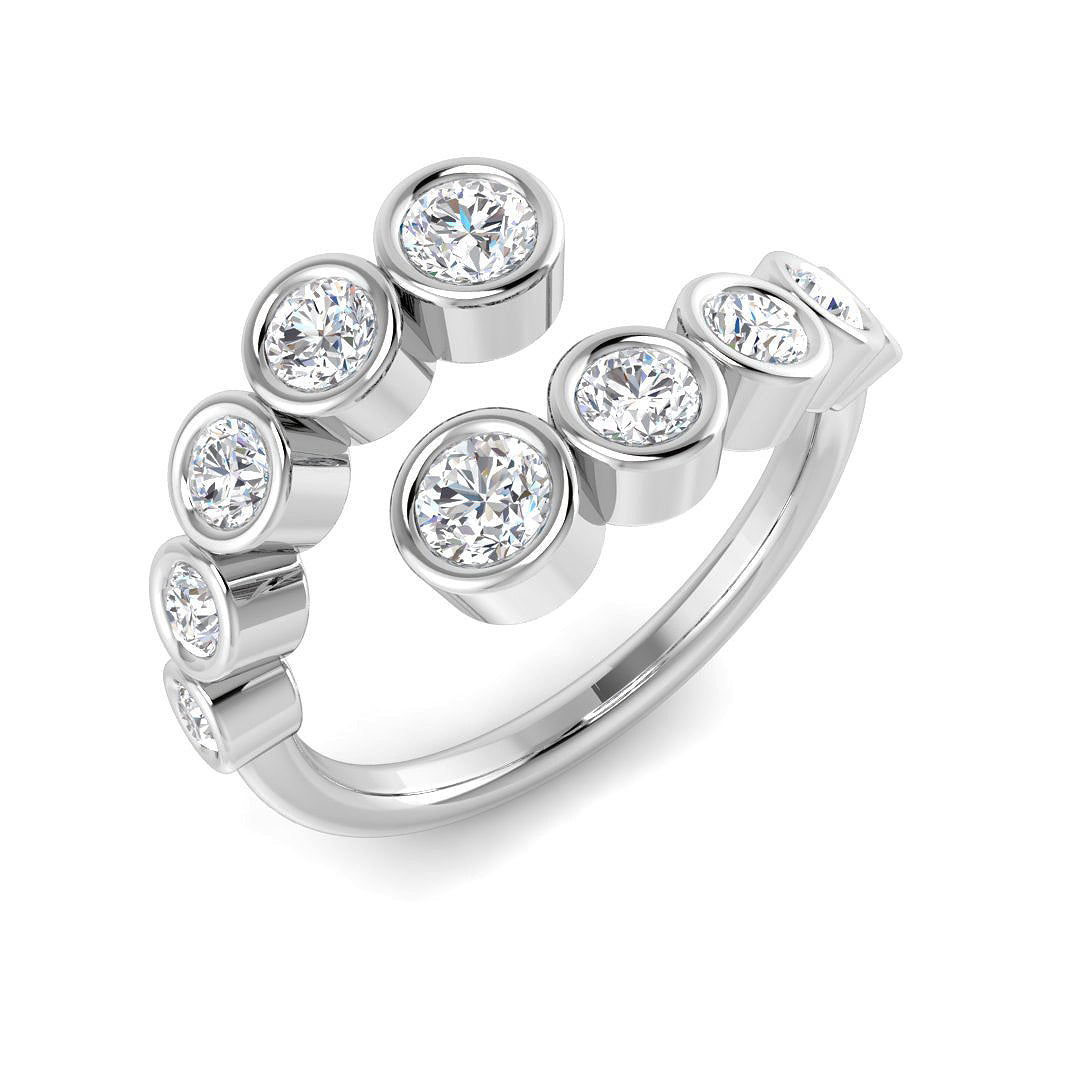 Bubble Diamond Ring 0.29ct–1.03ct – SR4511 – 18k White Gold