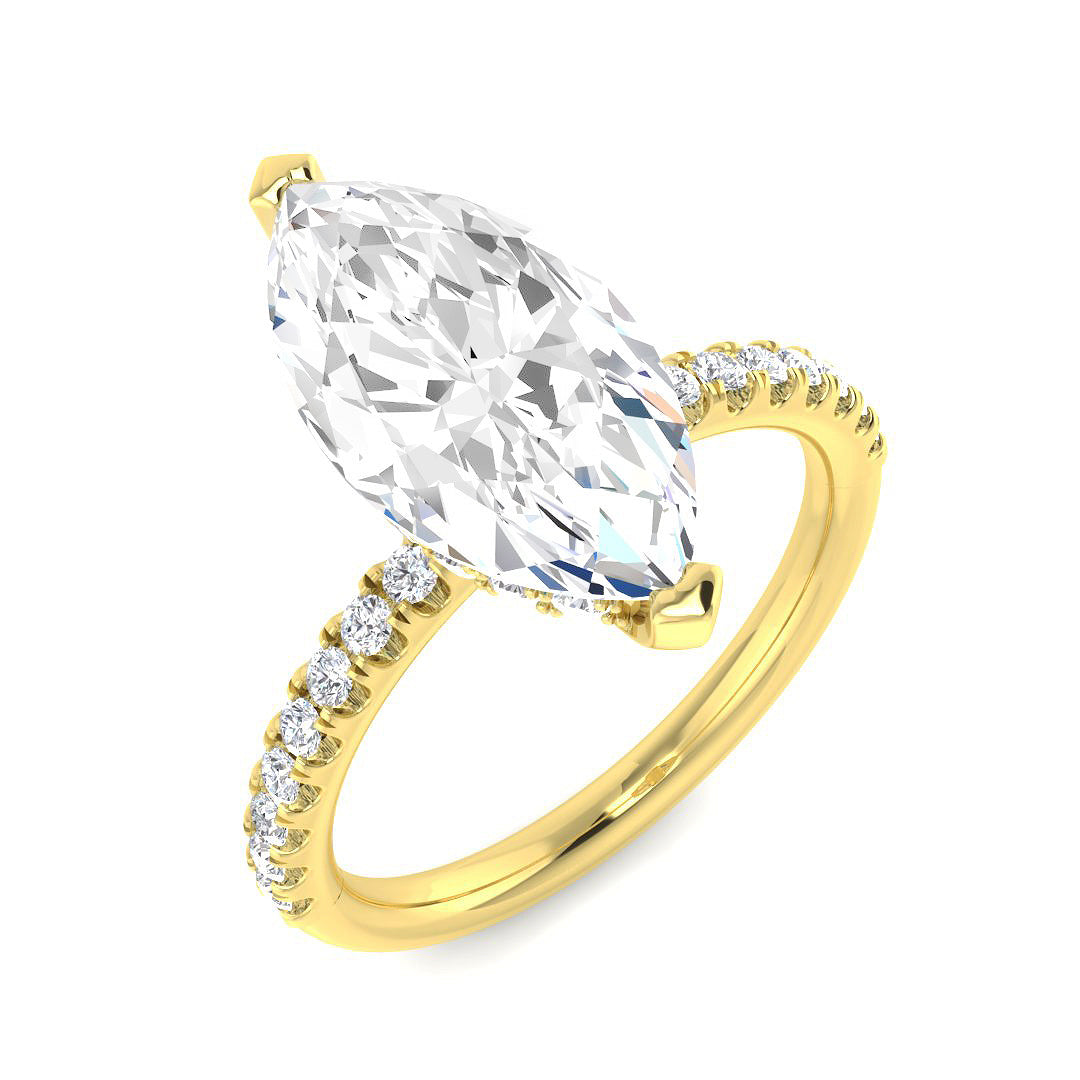 Engagement Lab-Grown Diamond Ring 1.02ct–5.58ct – SR5819 – 18k Yellow Gold