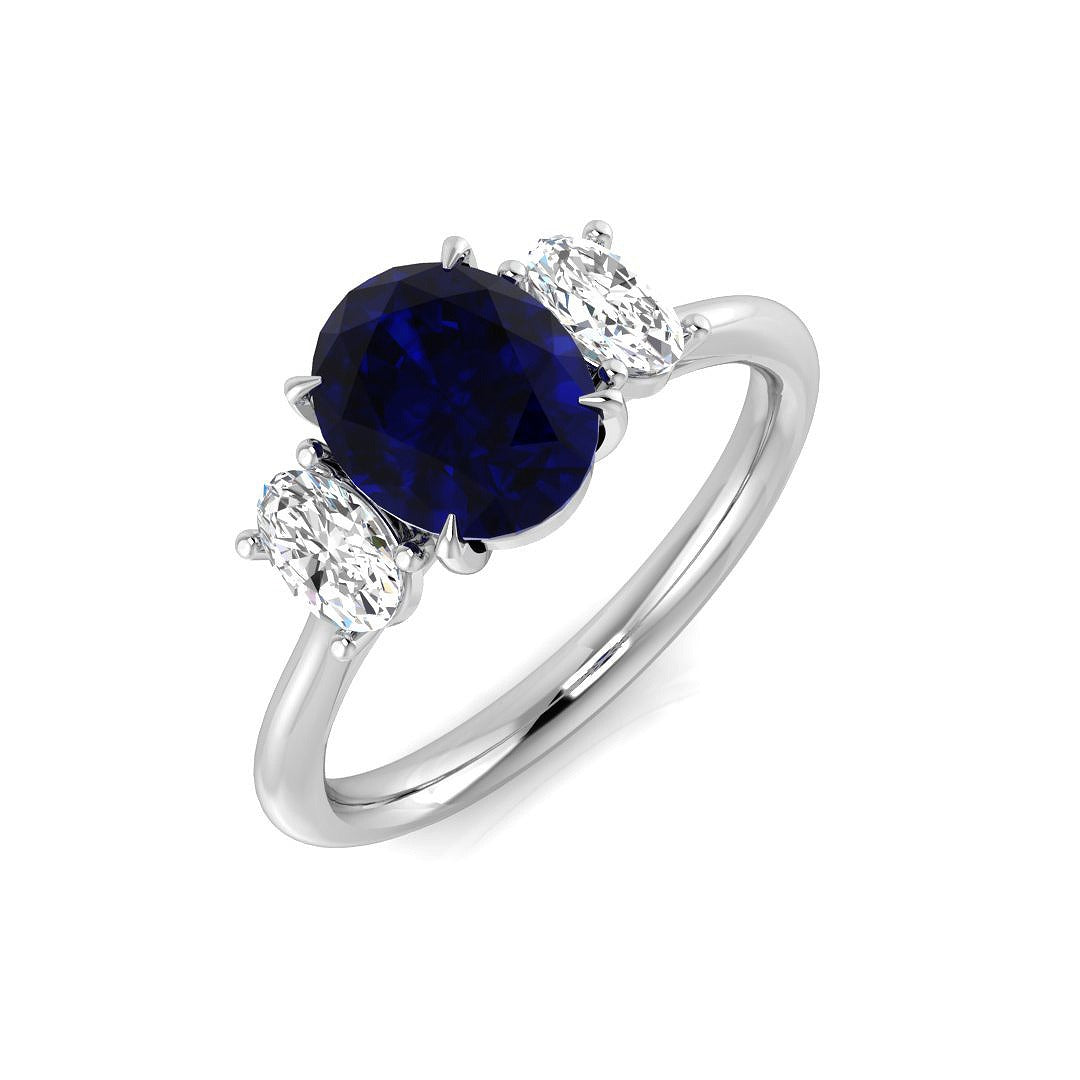 Ruby Lab-Grown Diamond Ring 1.78ct–2.17ct – SR2129 – Platinum
