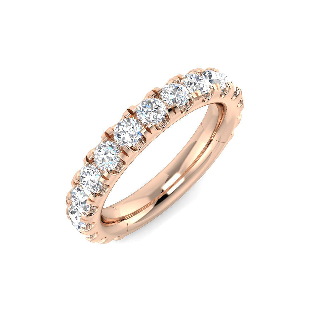 Half Eternity Diamond Ring 0.59ct–1.47ct – SR3209 – 18k Rose Gold