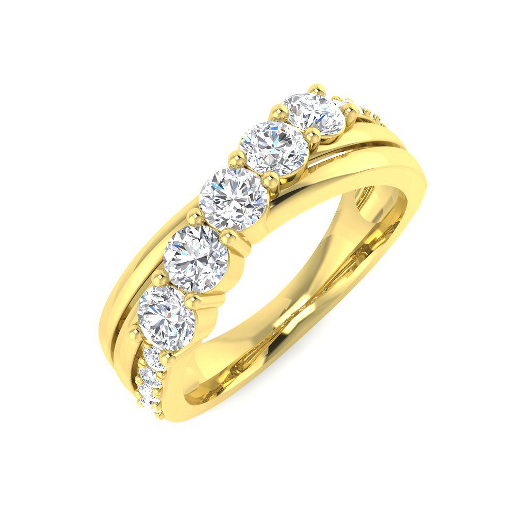 Fancy Diamond Ring 0.35ct–0.93ct – SR4512 – 18k Yellow Gold