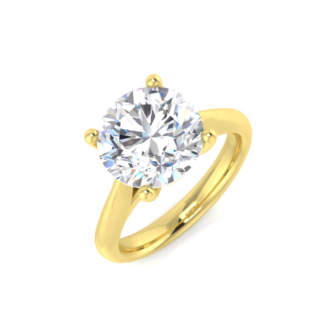 Engagement Lab-Grown Diamond Ring 4.01ct – SR127 – 18k Yellow Gold