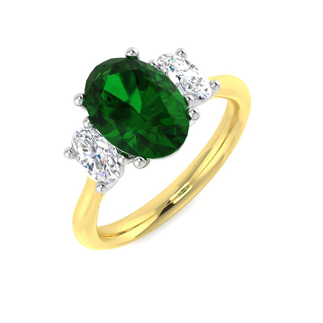 Ruby Lab-Grown Diamond Ring 2.39ct–2.89ct – SR635 – 18k Yellow Gold
