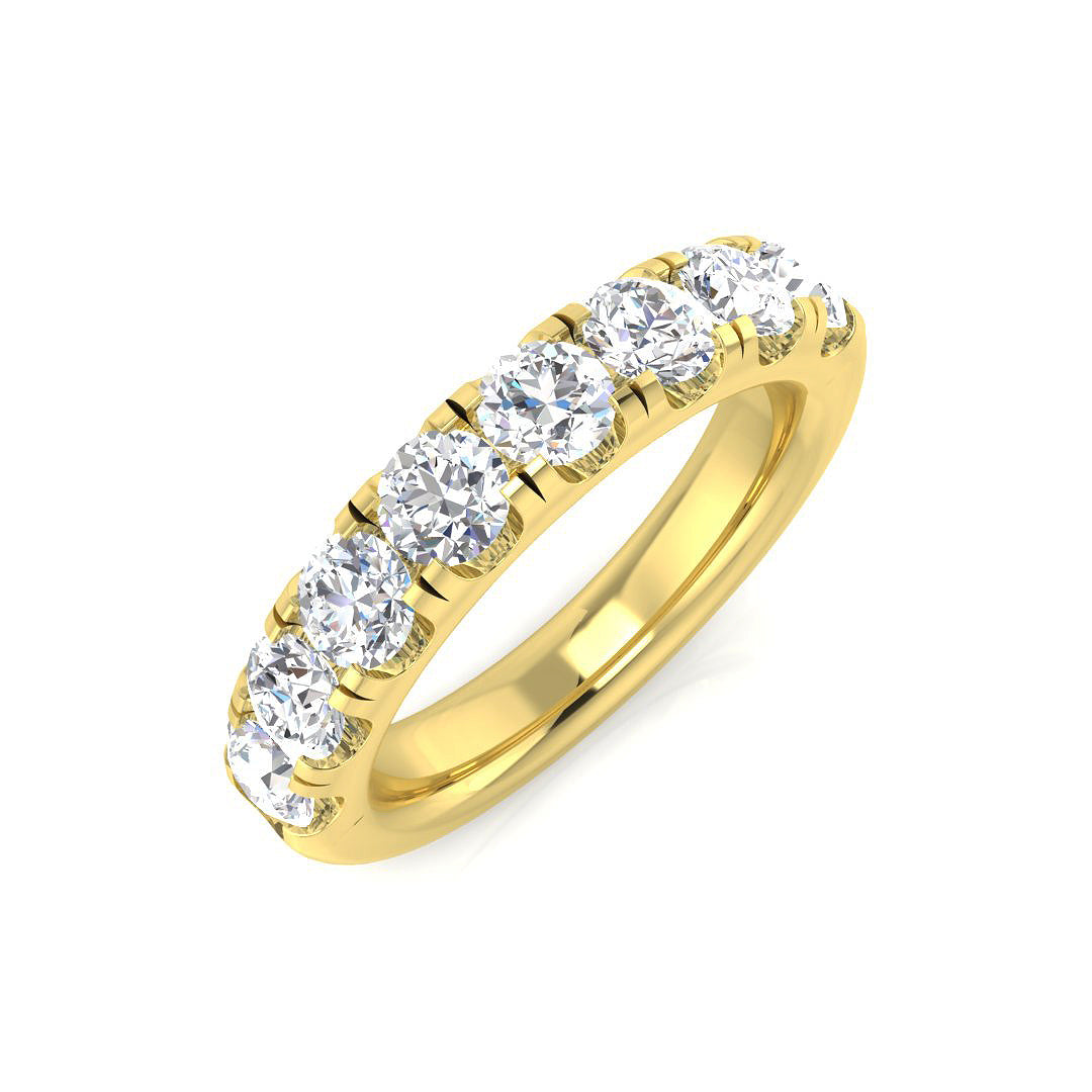 Half Eternity Diamond Ring 1.52ct – BJR0274 – 18k Yellow Gold