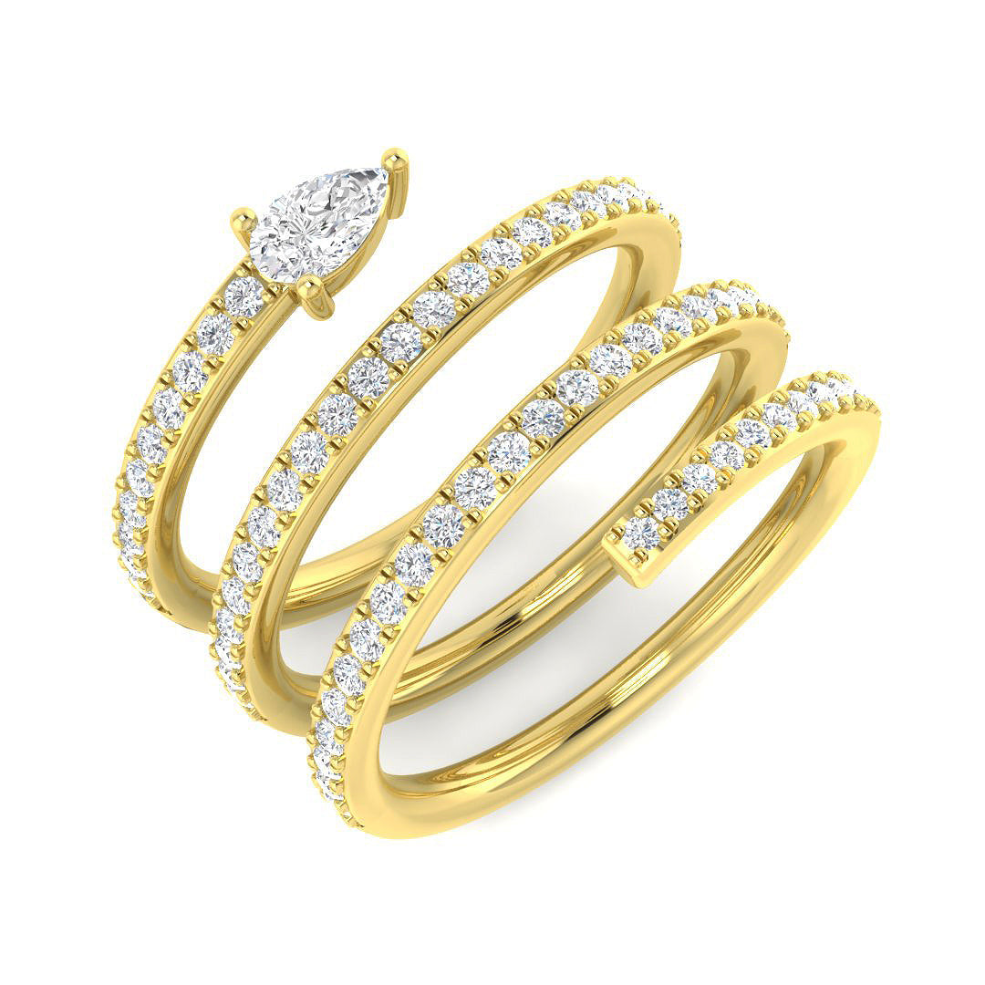 Fancy Diamond Ring 0.76ct – SR4670 – 18k Yellow Gold