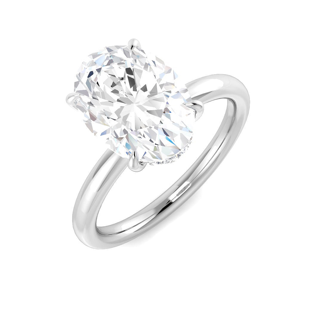 Engagement Lab-Grown Diamond Ring 3.14ct–3.18ct – SR5871 – 18k White Gold