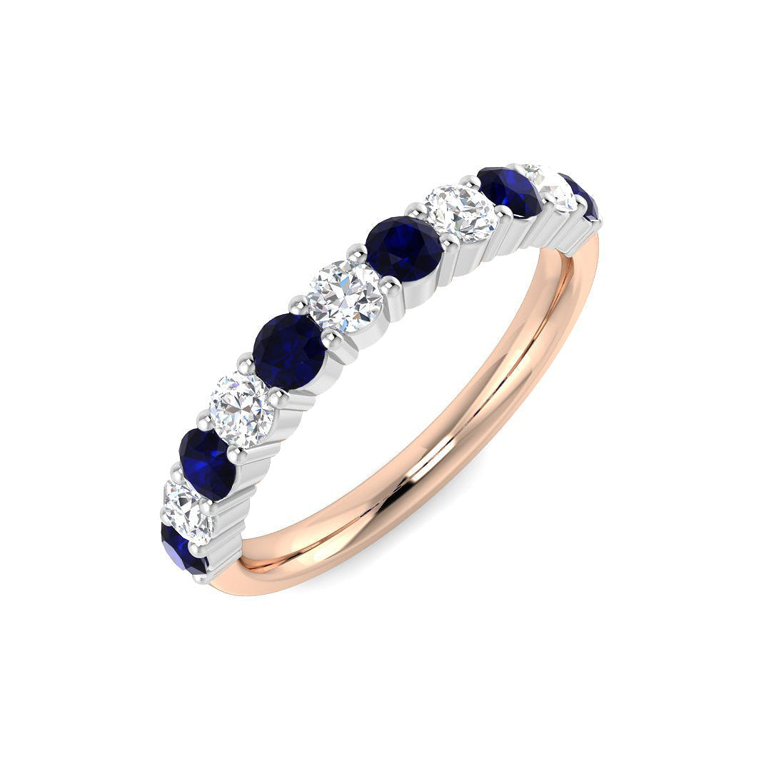 Half Eternity Diamond Ring 0.71ct–2.15ct – BJR0448~BS – 18k Rose Gold