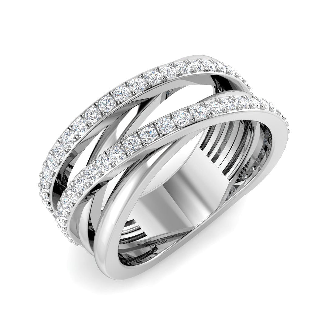Fancy Diamond Ring 0.78ct – SR4655 – 18k White Gold