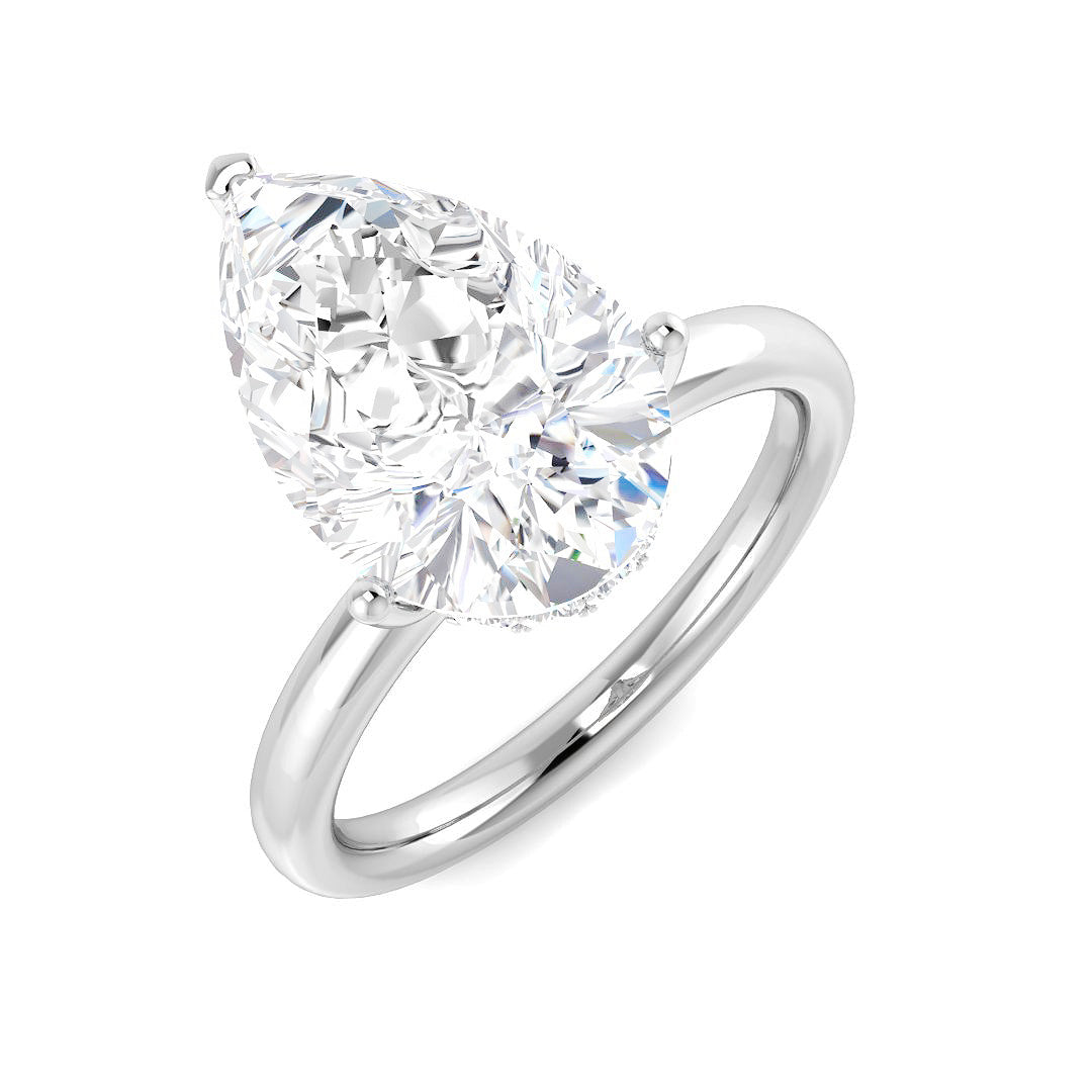 Engagement Lab-Grown Diamond Ring 4.23ct–4.25ct – SR5886 – 18k White Gold