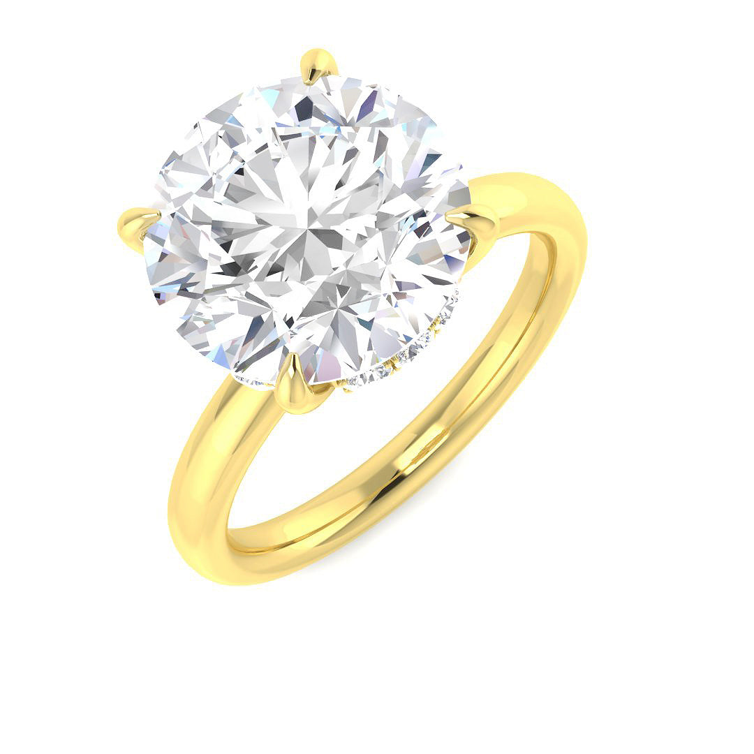 Engagement Lab-Grown Diamond Ring 5.18ct–5.22ct – SR5642 – 18k Yellow Gold