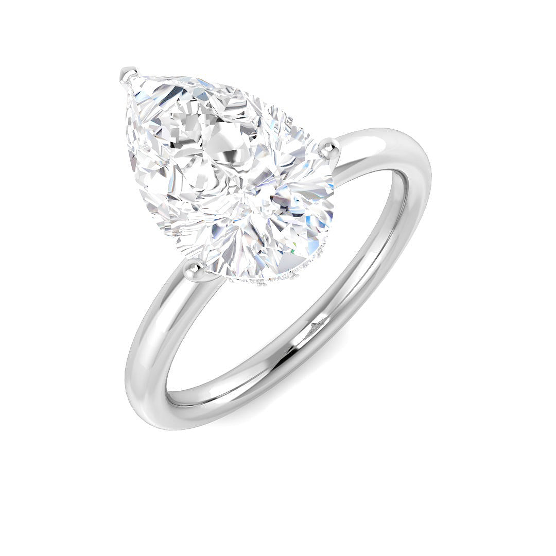 Engagement Lab-Grown Diamond Ring 3.19ct–3.22ct – SR5859 – 18k White Gold