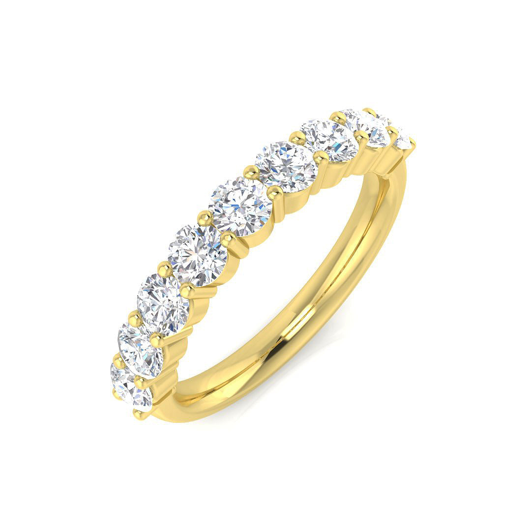 Half Eternity Diamond Ring 0.98ct – BJR0450 – 18k Yellow Gold