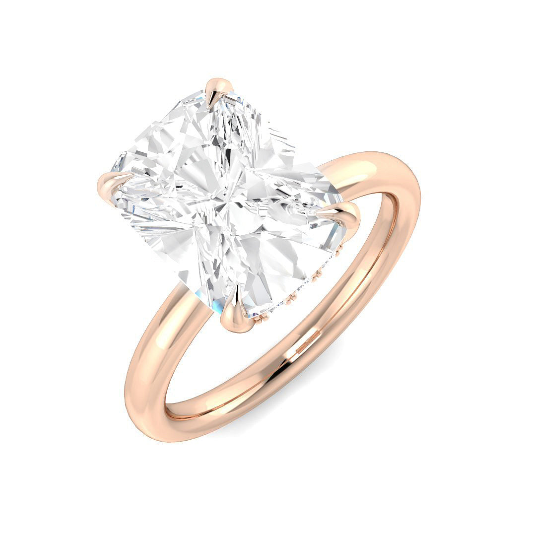 Engagement Lab-Grown Diamond Ring 4.2ct–4.21ct – SR5766 – 18k Rose Gold