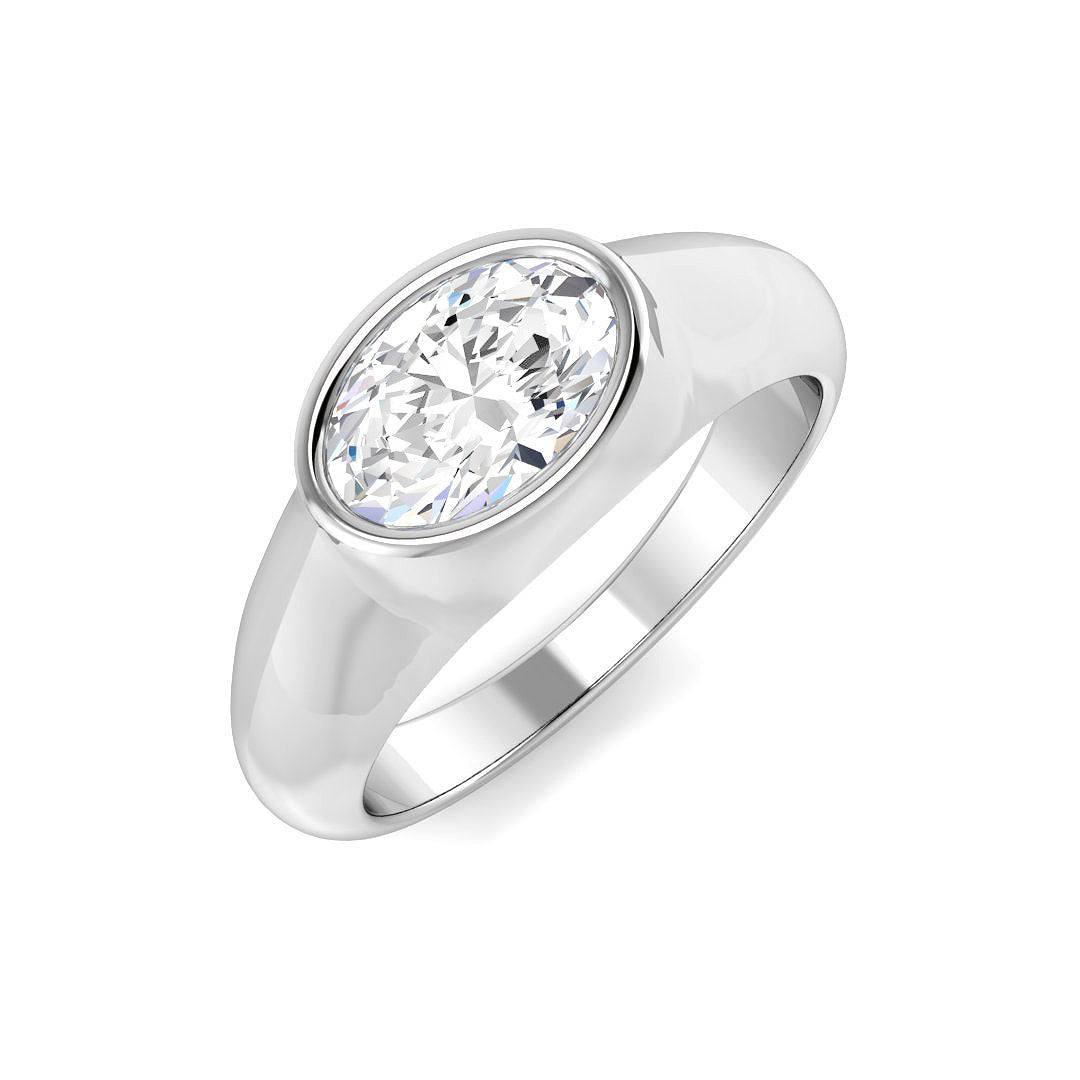 Engagement Lab-Grown Diamond Ring 1.0ct–1.03ct – SR5178 – 18k White Gold
