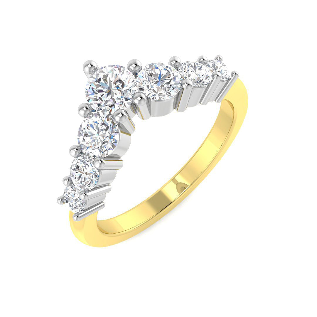 Wishbone Diamond Ring 1.03ct – SR5257 – 18k Yellow Gold