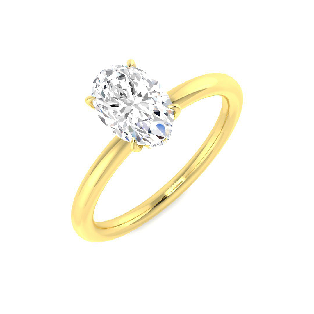 Engagement Lab-Grown Diamond Ring 1.09ct–1.11ct – SR5715 – 18k Yellow Gold