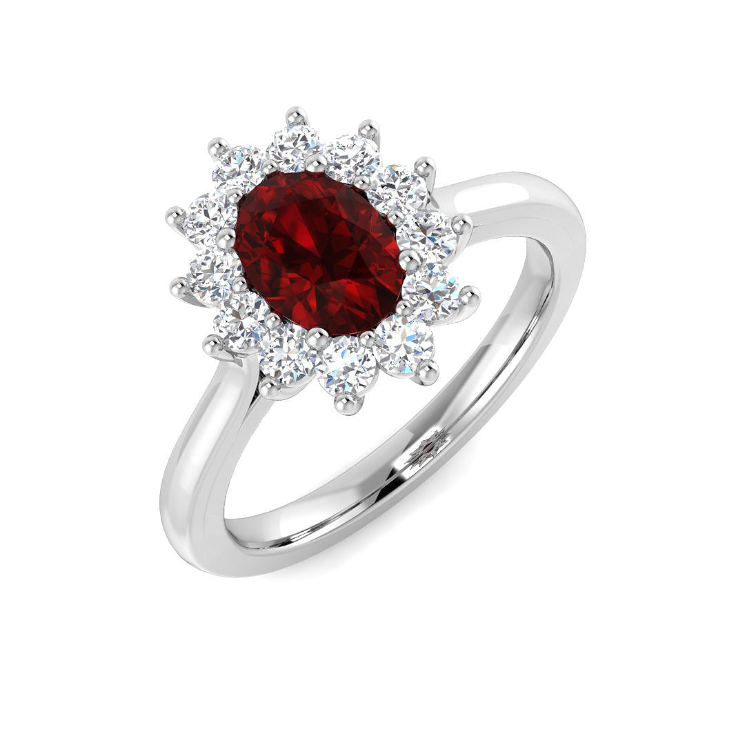 Cluster Lab-Grown Diamond Ring 1.52ct – SL8276 – 18k White Gold