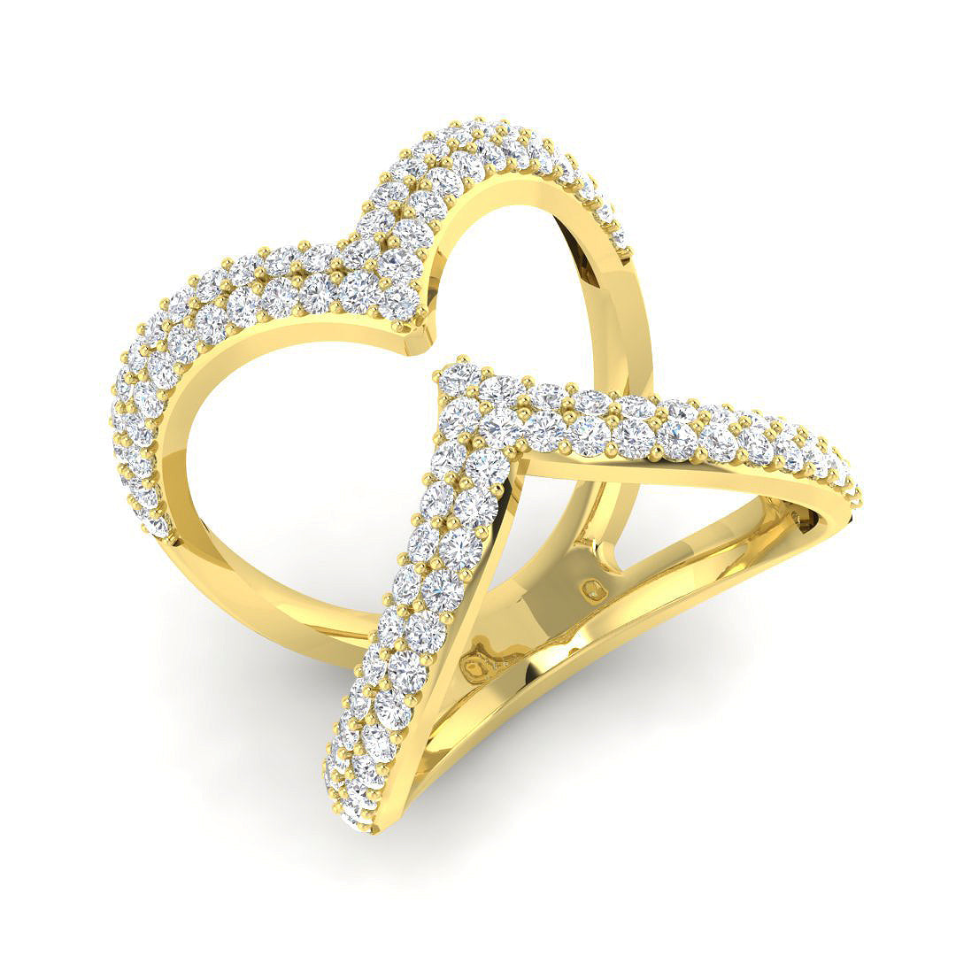 Fancy Diamond Ring 1.16ct – SR4660 – 18k Yellow Gold