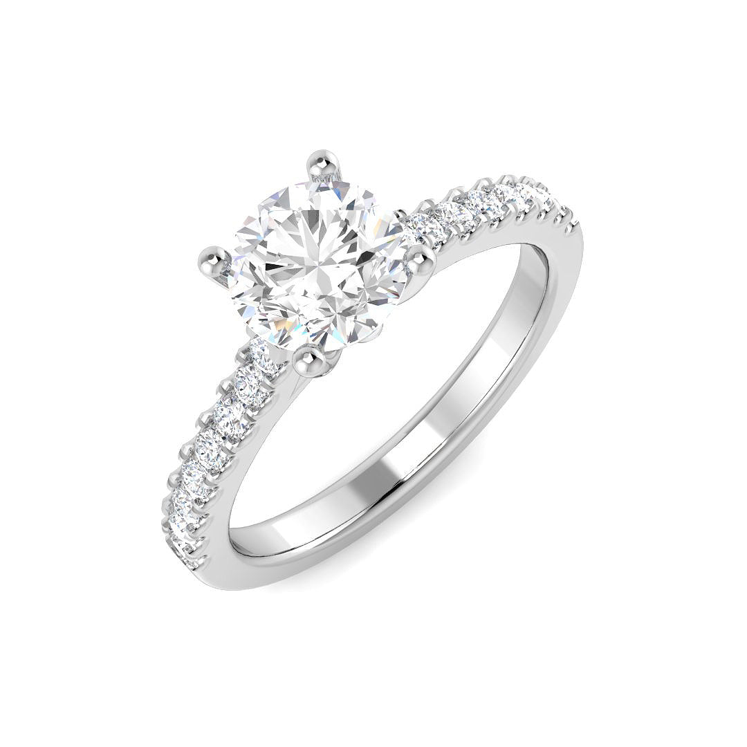 Engagement Diamond Ring 1.24ct–1.34ct – SL9834-6.4 – 18k White Gold