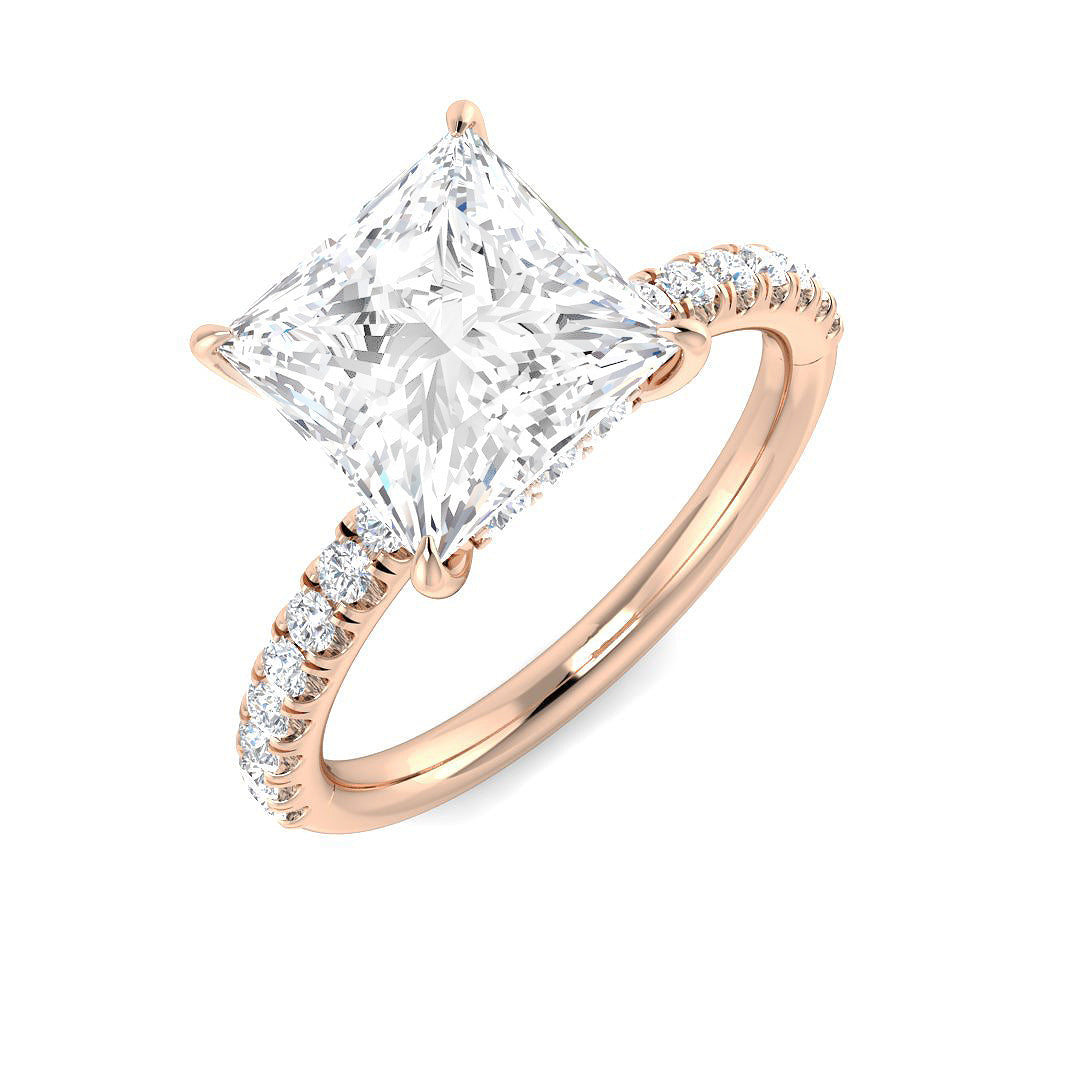 Engagement Lab-Grown Diamond Ring 1.26ct–5.49ct – SR5803 – 18k Rose Gold