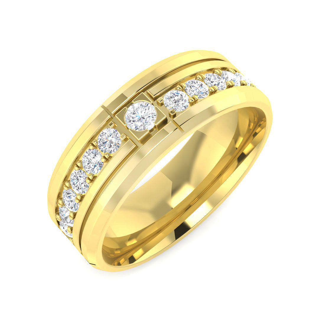 Fancy Diamond Ring 0.55ct – SR3580 – 18k Yellow Gold