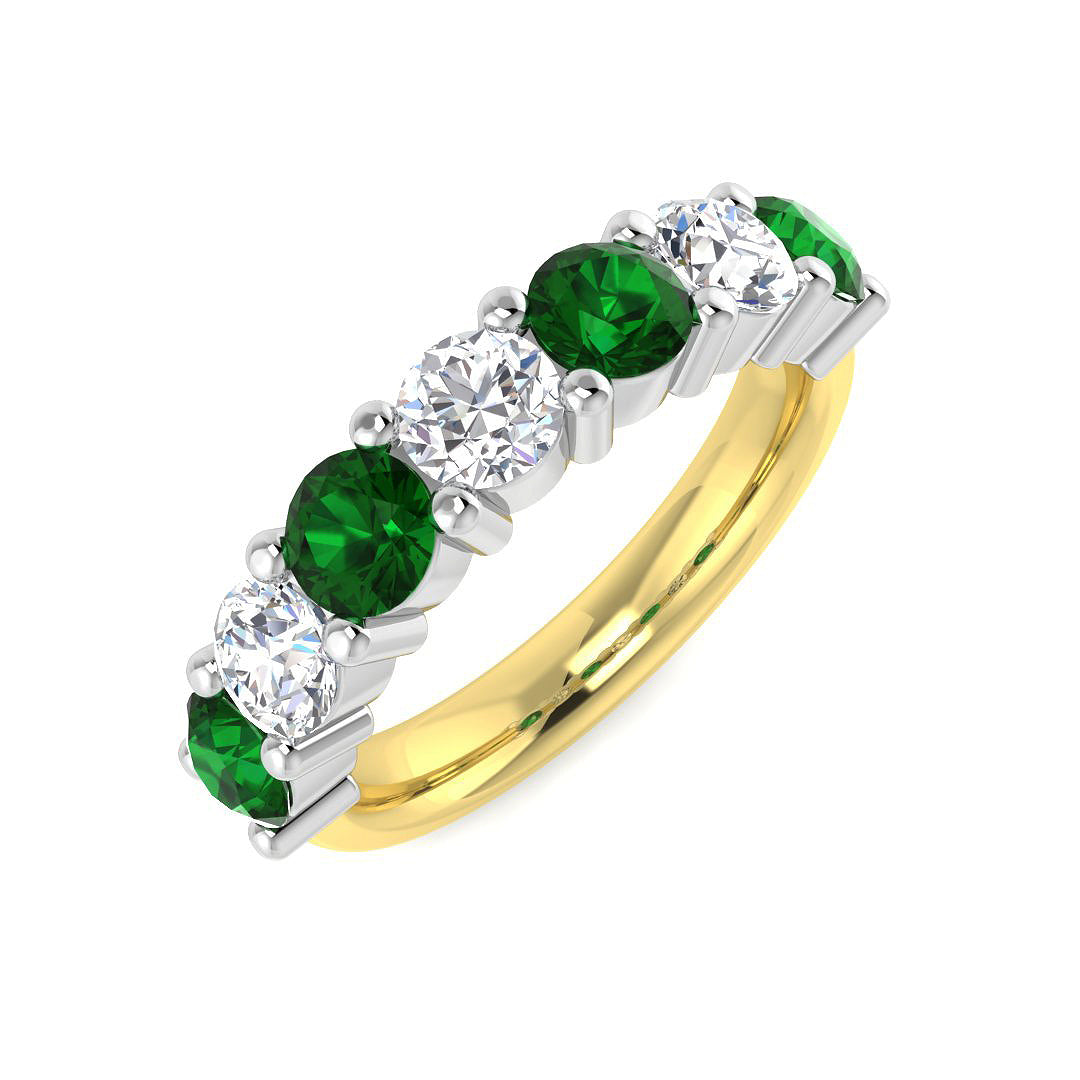 Multi Stone Diamond Ring 0.82ct–2.07ct – SR542~EM – 18k Yellow Gold