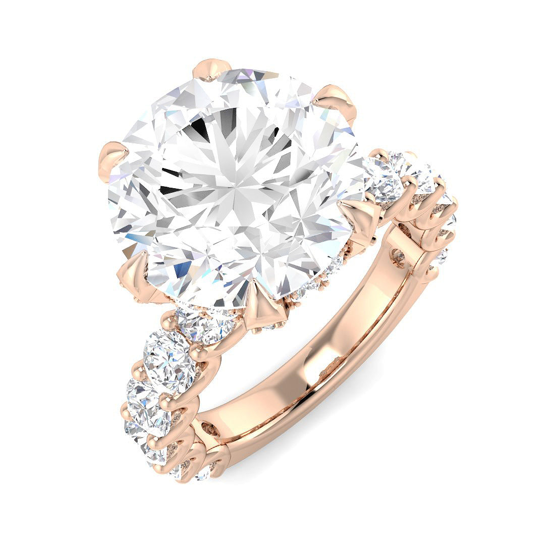 Engagement Lab-Grown Diamond Ring 3.77ct–7.87ct – SR4678 – 18k Rose Gold