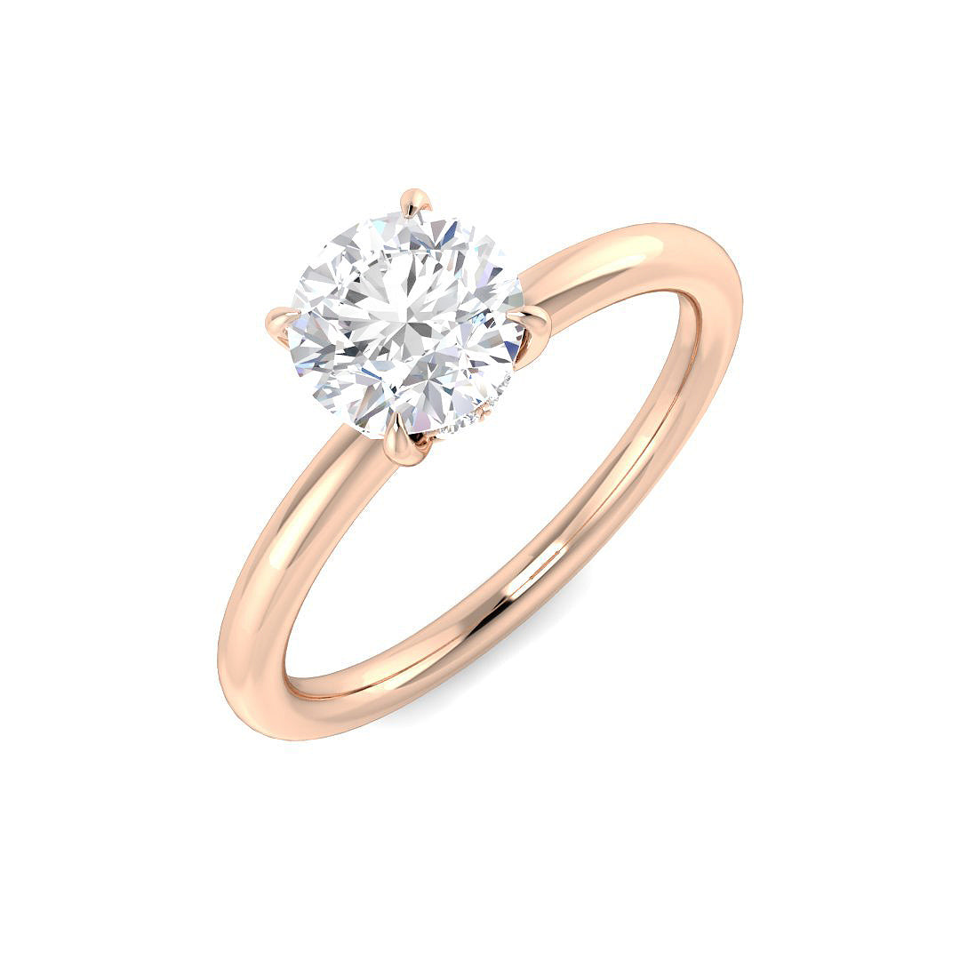 Engagement Lab-Grown Diamond Ring 1.07ct–1.11ct – SR5841 – 18k Rose Gold