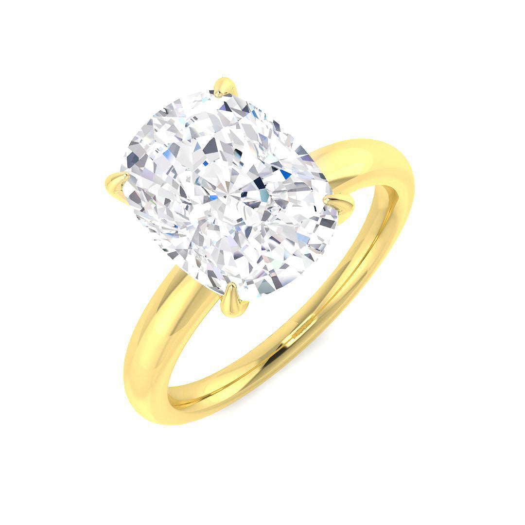 Engagement Lab-Grown Diamond Ring 4.03ct – SR6162 – 18k Yellow Gold