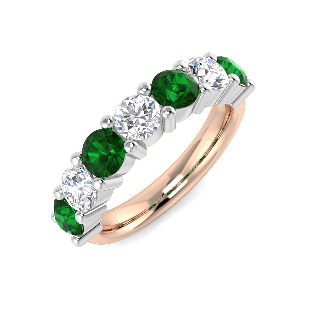 Multi Stone Diamond Ring 0.82ct–2.07ct – SR542~EM – 18k Rose Gold
