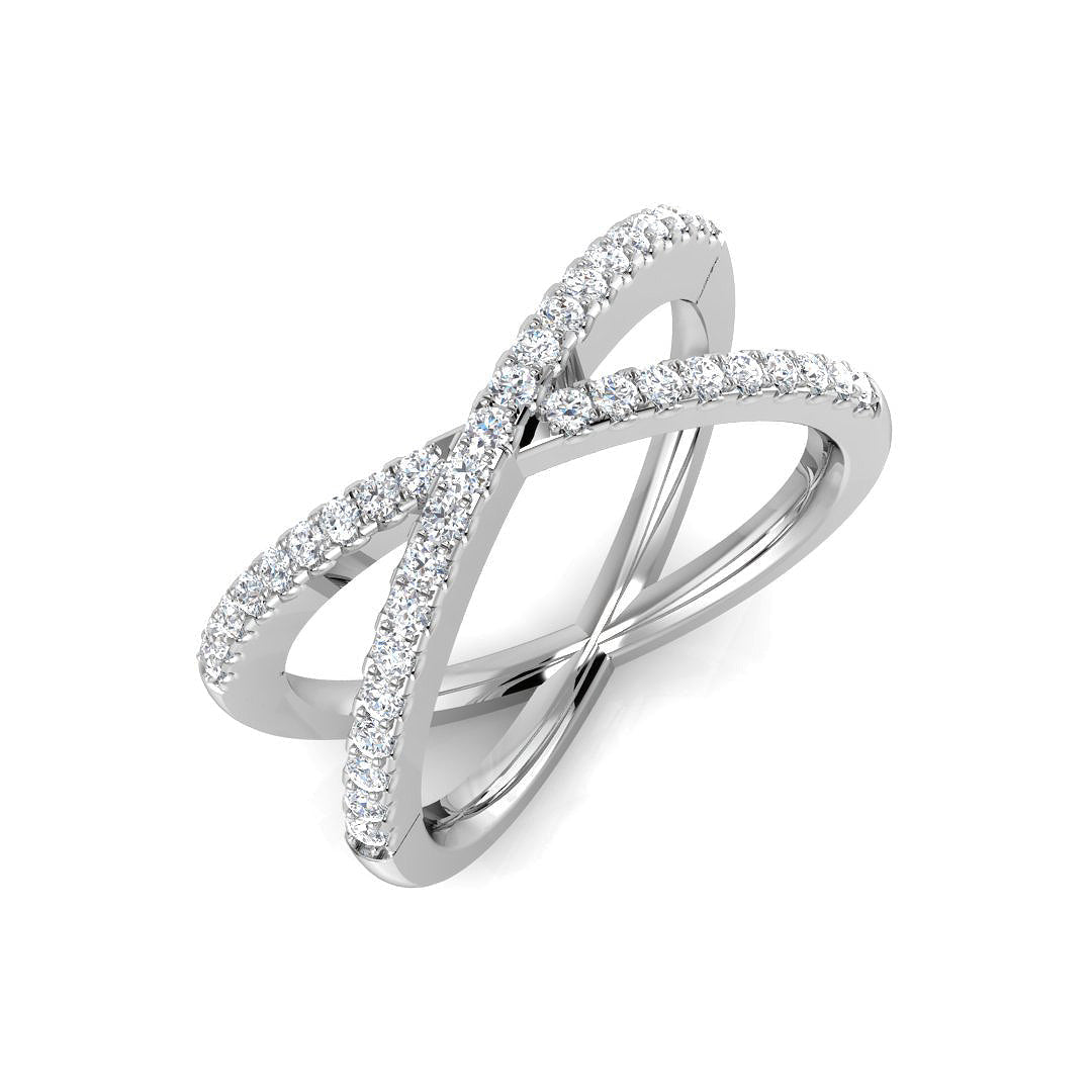 Fancy Diamond Ring 0.34ct – XYR8173 – 18k White Gold