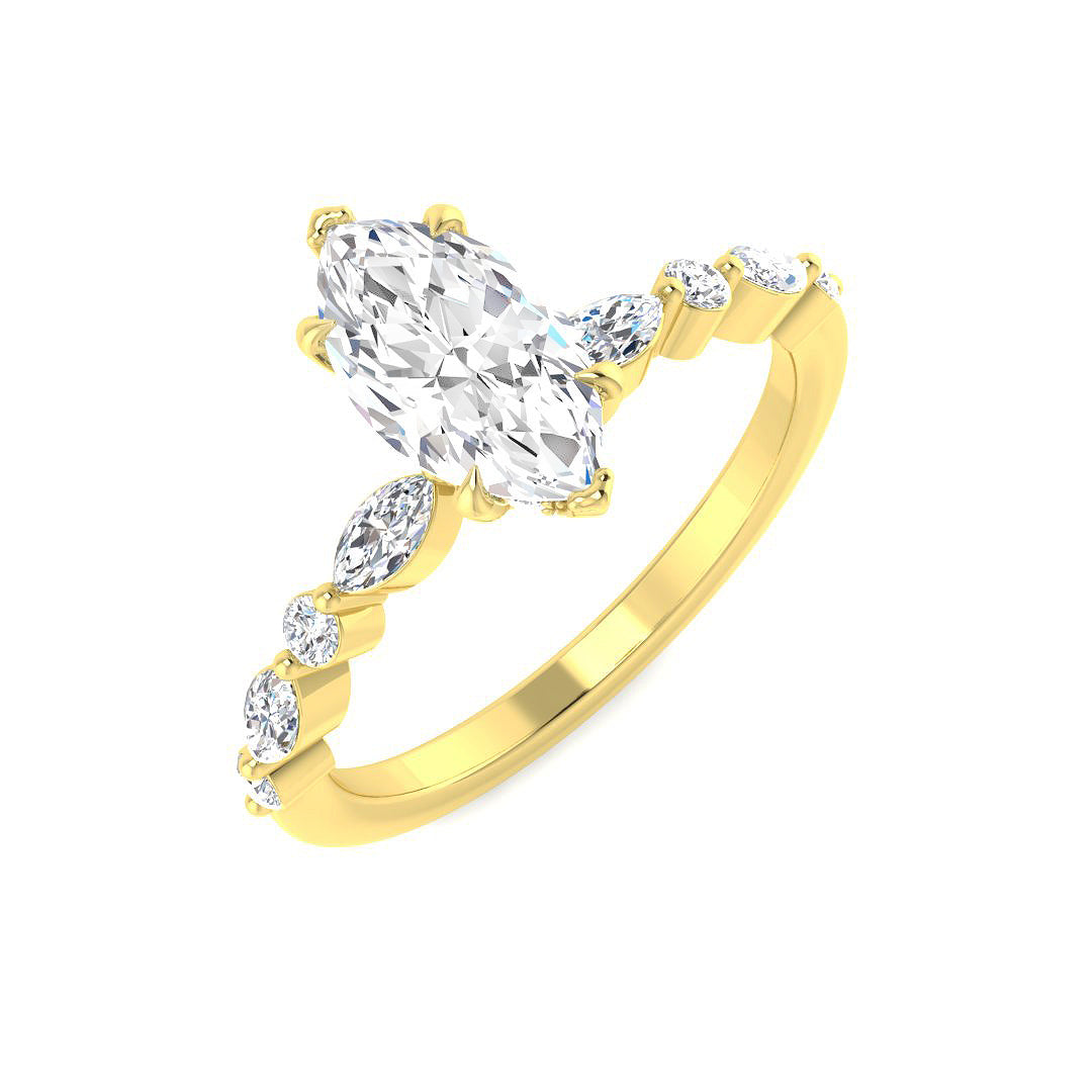 Engagement Lab-Grown Diamond Ring 1.33ct – SR6807 – 18k Yellow Gold