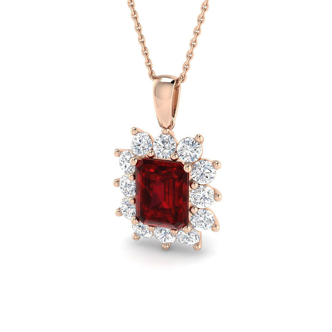 Ruby Lab-Grown Diamond Ring 4.27ct–8.11ct – SP6661~RY – 18k Rose Gold