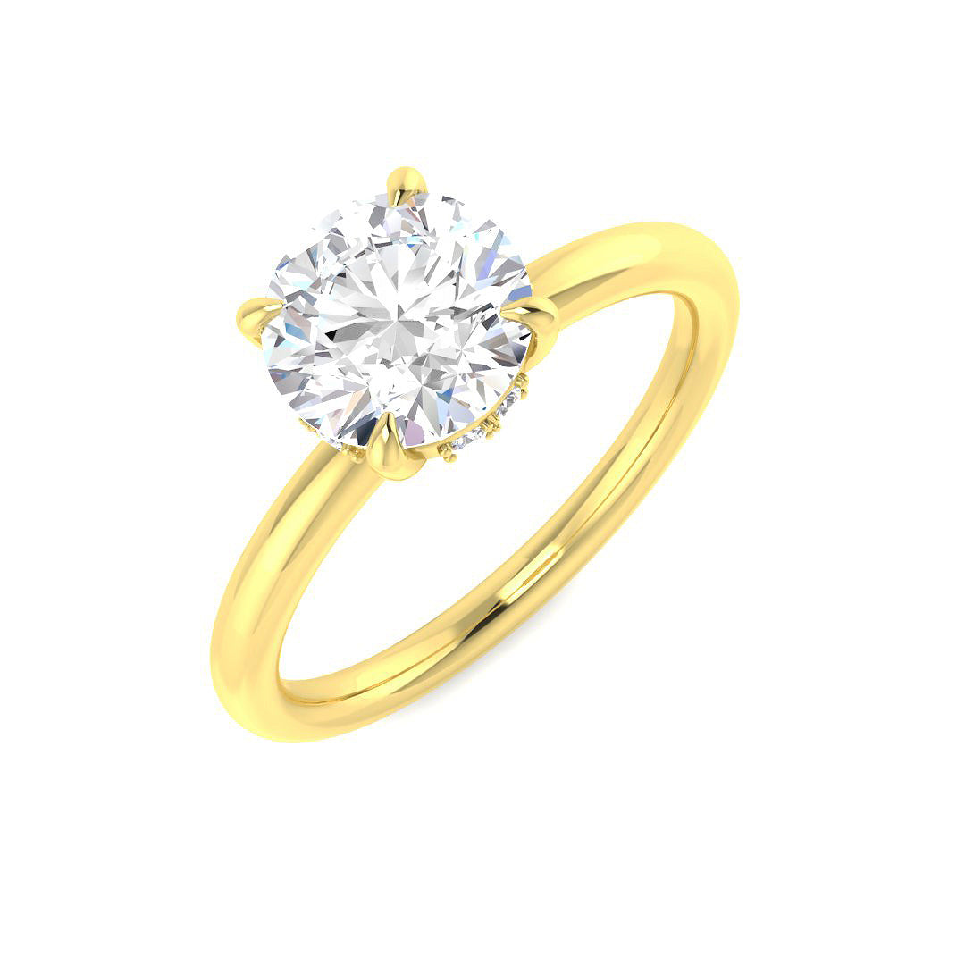 Engagement Lab-Grown Diamond Ring 1.58ct–1.6ct – SR8004 – 18k Yellow Gold