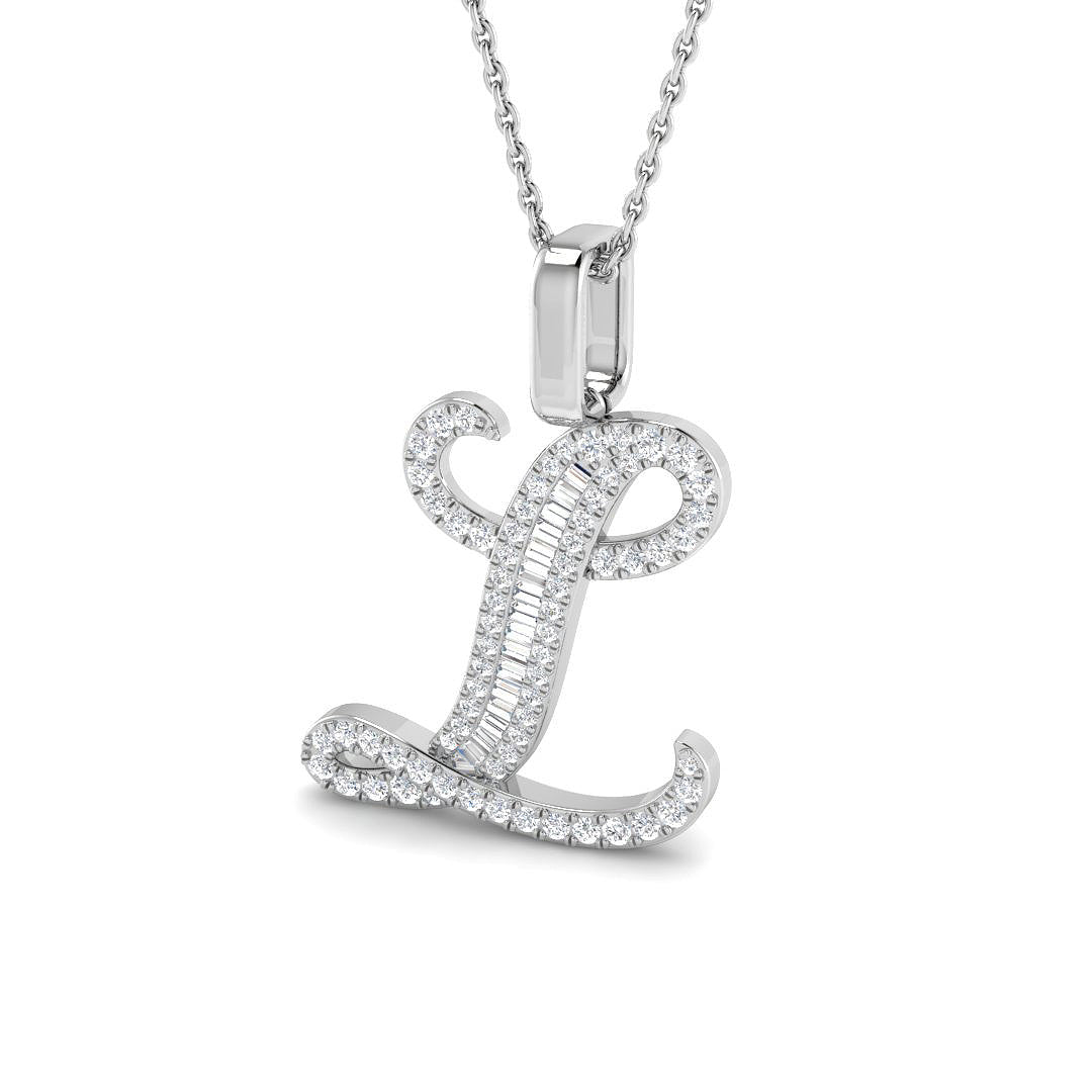 Initials Diamond Ring 0.45ct – SP6883-L – 18k White Gold