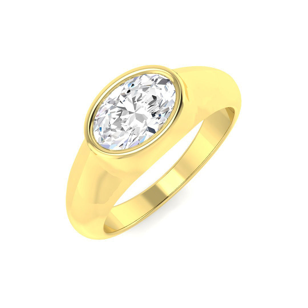 Engagement Lab-Grown Diamond Ring 1.0ct–1.03ct – SR5178 – 18k Yellow Gold