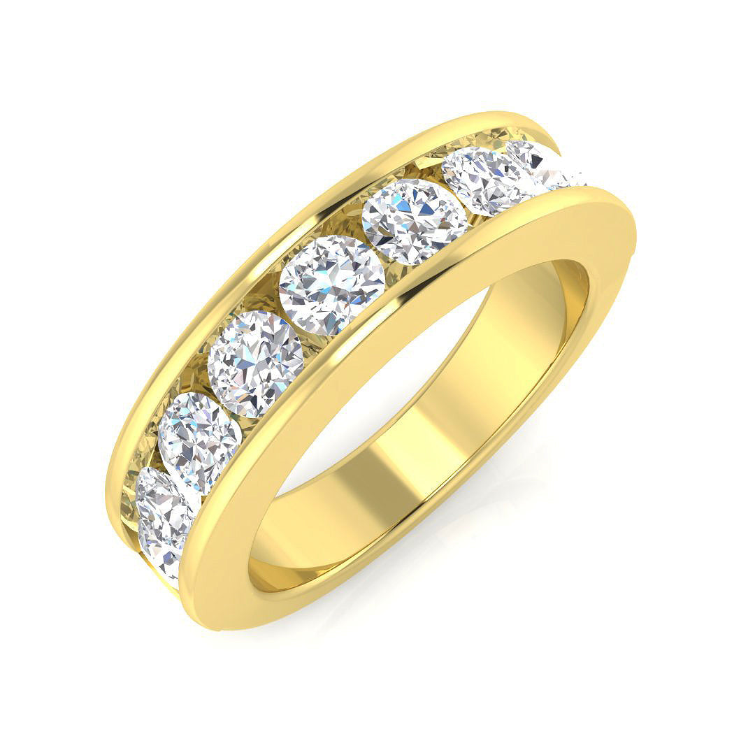 Half Eternity Diamond Ring 0.44ct–2.05ct – SR7946 – 18k Yellow Gold