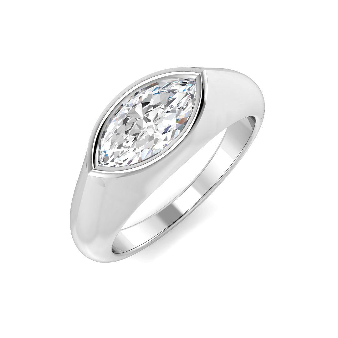 Engagement Lab-Grown Diamond Ring 1.0ct–1.03ct – SR5145 – 18k White Gold