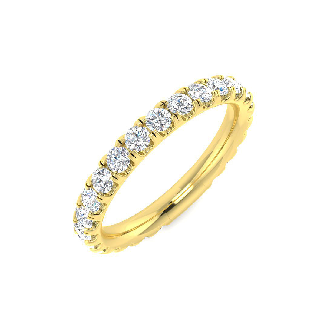 Half Eternity Diamond Ring 0.59ct–1.47ct – SR3209 – 18k Yellow Gold