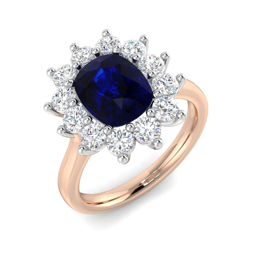 Cluster Diamond Ring 1.23ct–7.3ct – SL9878~BS – 18k Rose Gold