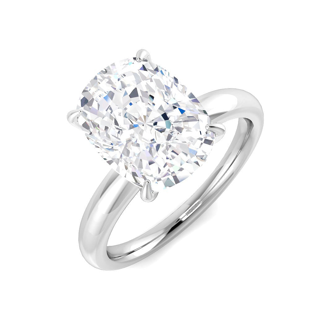 Engagement Lab-Grown Diamond Ring 4.03ct – SR6162 – 18k White Gold