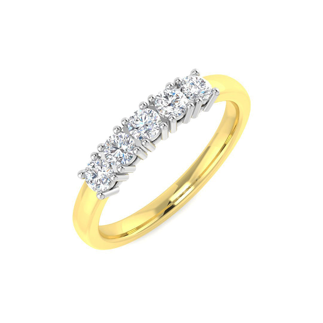 Five Stone Diamond Ring 0.23ct–0.98ct – SR3557 – 18k Yellow Gold