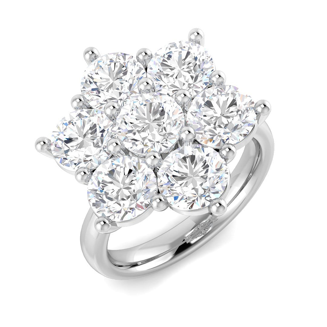 Multi Stone Diamond Ring 0.22ct–4.79ct – SL8523 – 18k White Gold