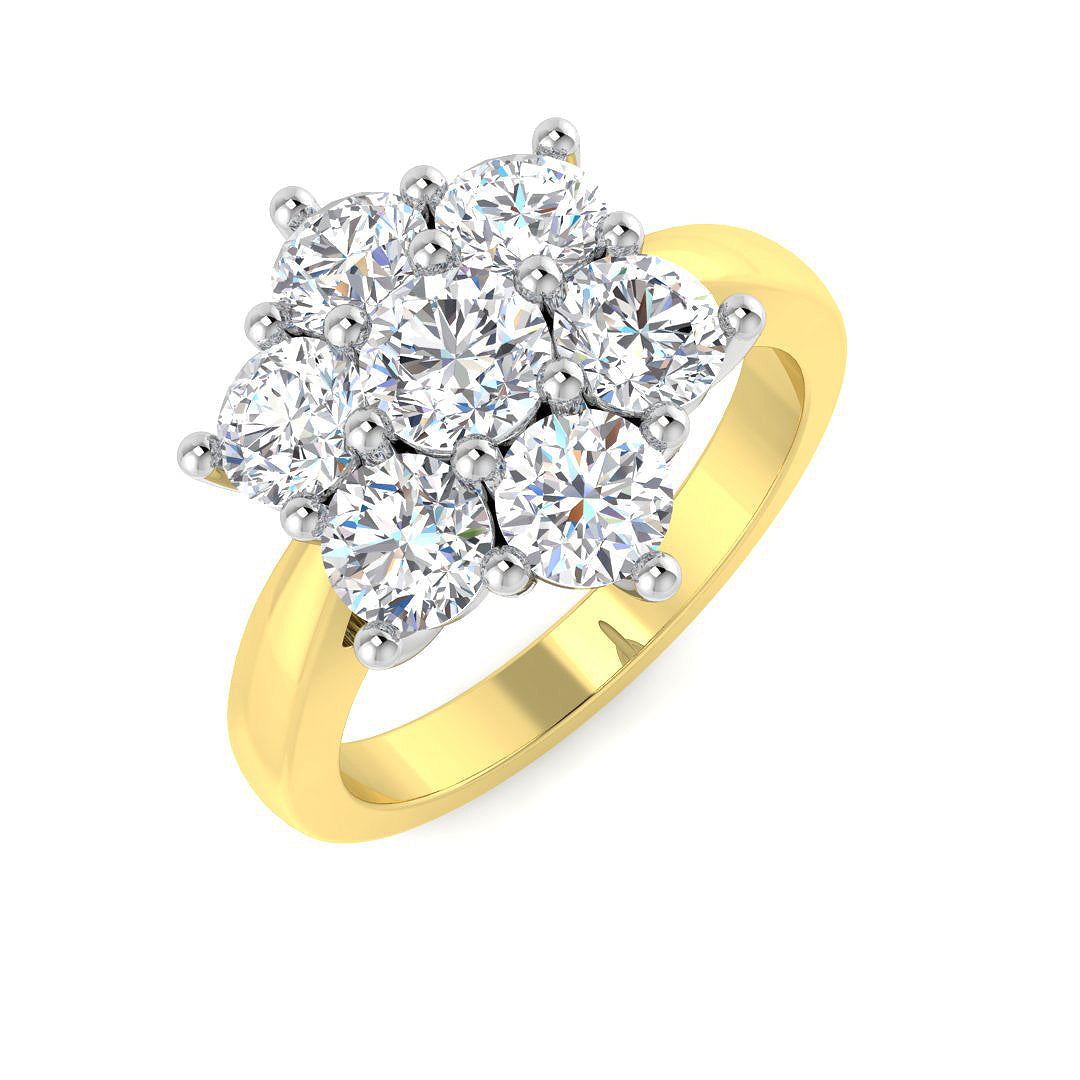Multi Stone Diamond Ring 0.22ct–4.79ct – SL8523 – 18k Yellow Gold