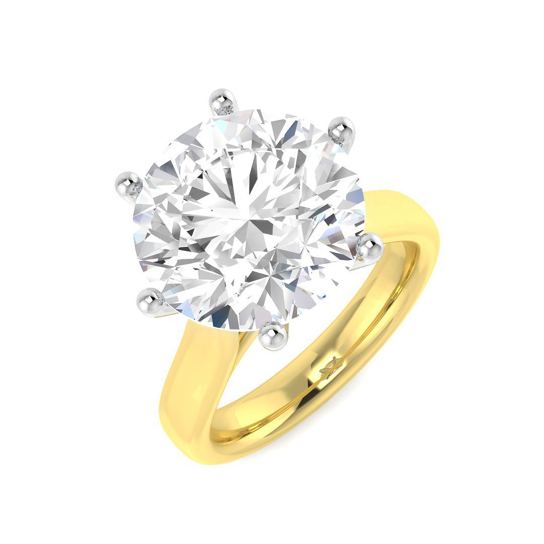 Engagement Lab-Grown Diamond Ring 5.0ct–5.04ct – SR5005 – 18k Yellow Gold