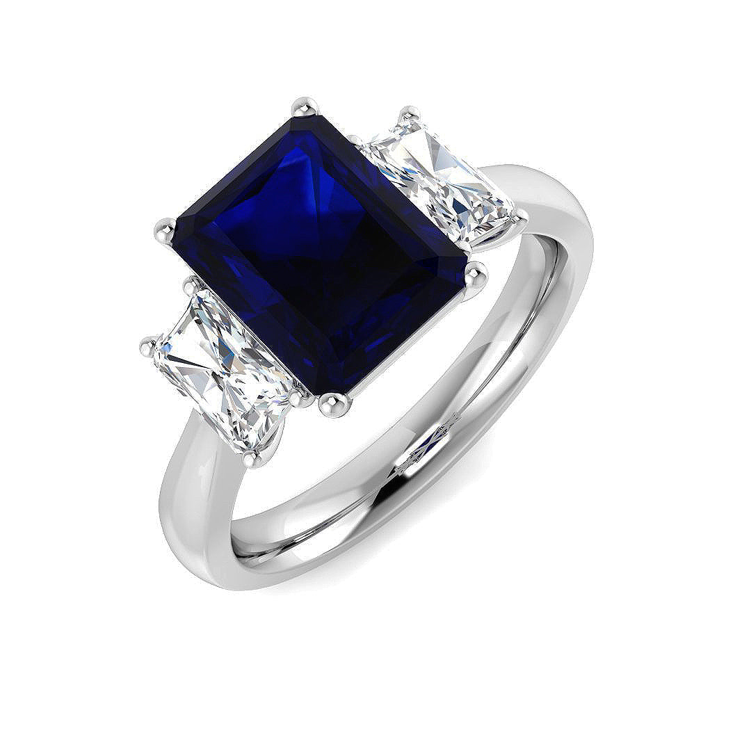 Ruby Lab-Grown Diamond Ring 3.31ct–4.51ct – SL9796 – 18k White Gold