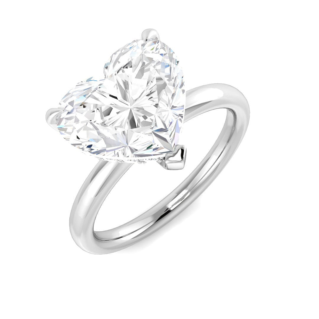 Engagement Lab-Grown Diamond Ring 4.21ct–4.22ct – SR6156 – 18k White Gold