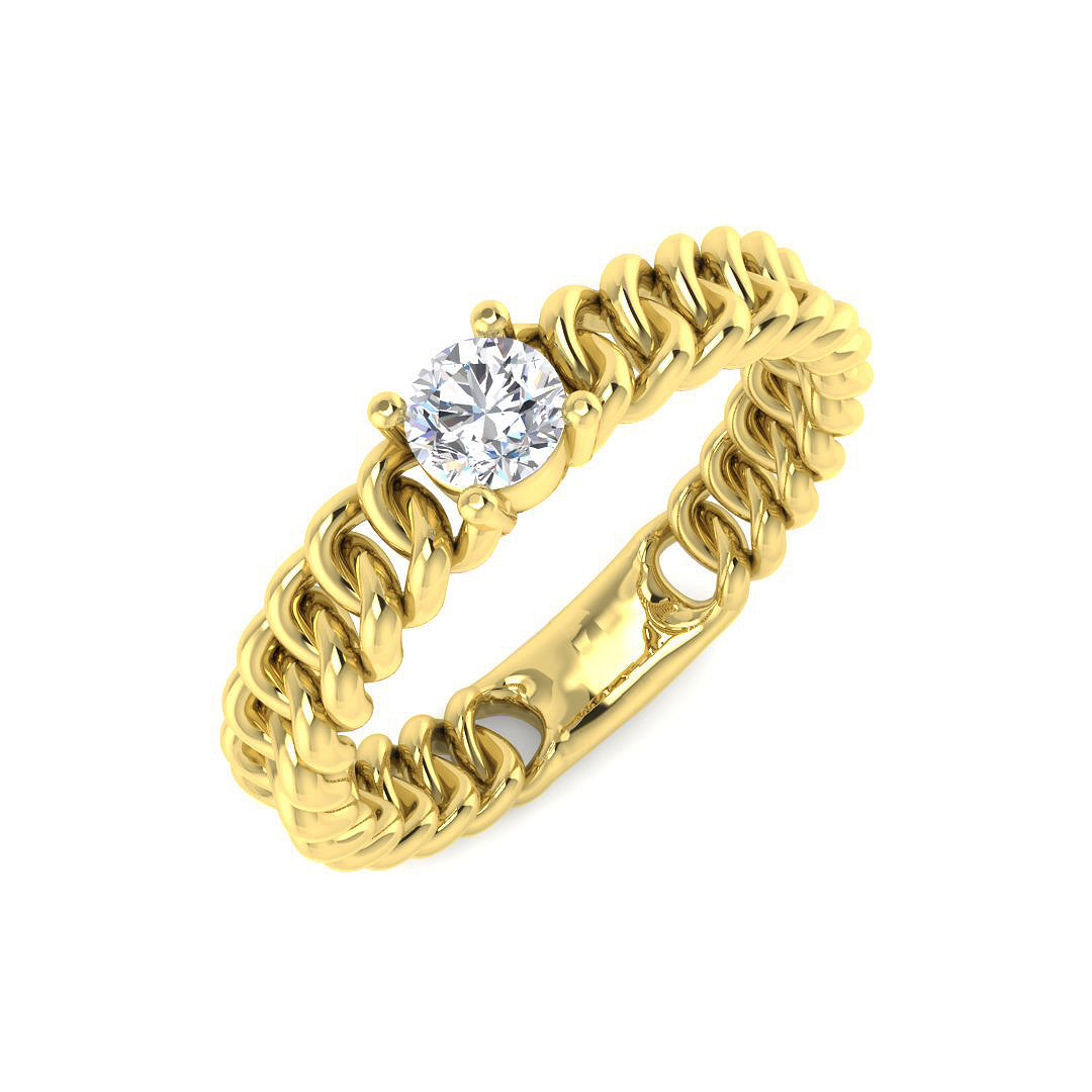 Engagement Diamond Ring 0.24ct – SR4657 – 18k Yellow Gold