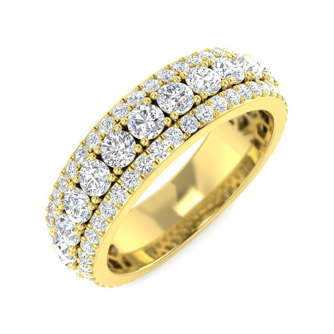 Half Eternity Diamond Ring 1.75ct–2.5ct – SL9510 – 18k Yellow Gold